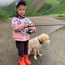 Николь и Арчи в ожидании поклёвки